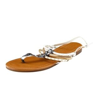 LASCANA‎ Sz 40 M White Strappy Synthetic Women Sandals